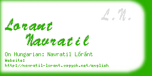 lorant navratil business card